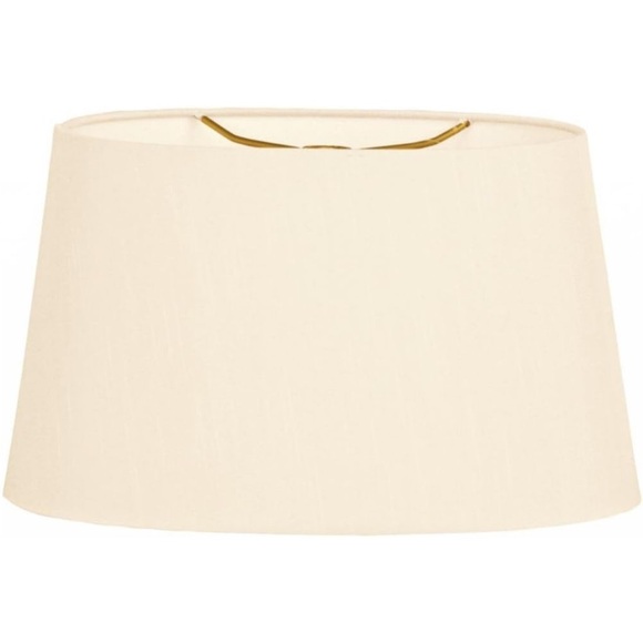 Royal Designs, Inc. Shallow Oval Hardback Lamp Shade, HB-611-12EG, Eggshell - Picture 1 of 3